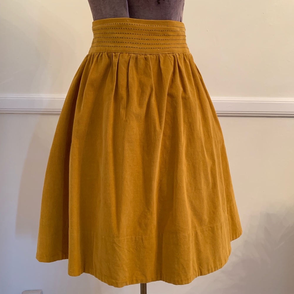 Mustard corduroy skirt from Anthropologie size 8